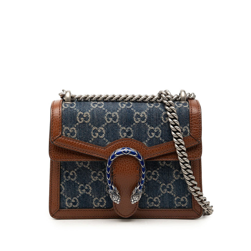 Pre-Loved Gucci Small GG Denim Dionysus Crossbody